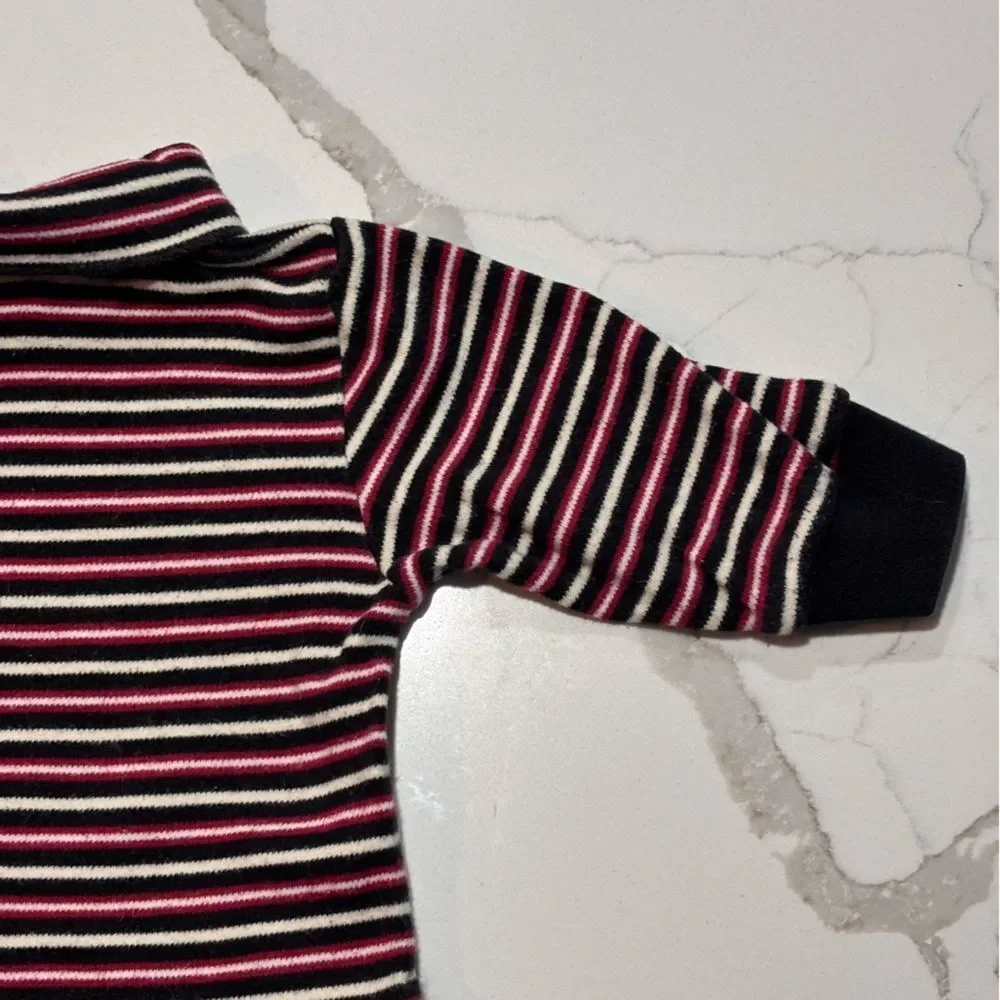 The Children’s Place | Unisex Boys Girls Red Black Striped Turtleneck Size 6-9M
